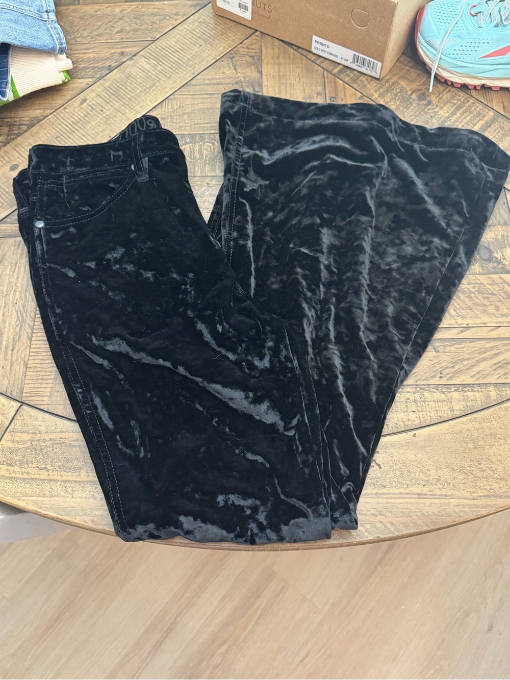 Wrangler Black Crushed Velvet Jeans